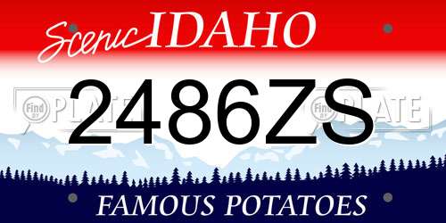 2486ZS Idaho License Plate