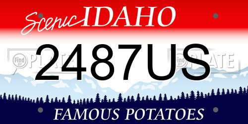 2487US Idaho License Plate