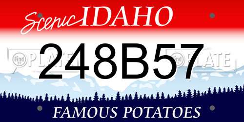 248B57 Idaho License Plate