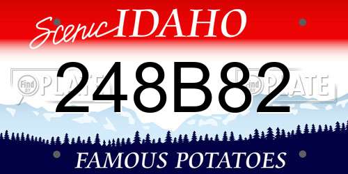 248B82 Idaho License Plate