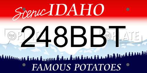 248BBT Idaho License Plate