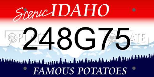 248G75 Idaho License Plate