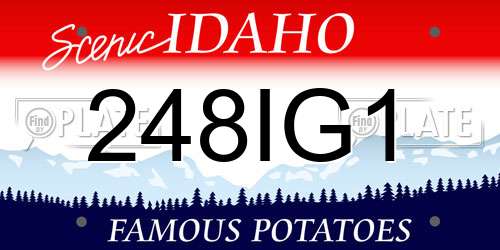 248IG1 Idaho License Plate