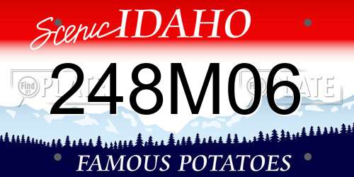 248M06 Idaho License Plate