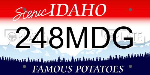 248MDG Idaho License Plate