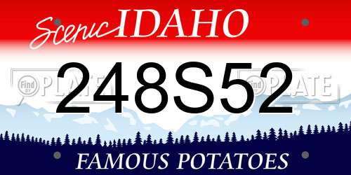 248S52 Idaho License Plate