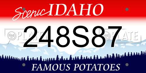 248S87 Idaho License Plate