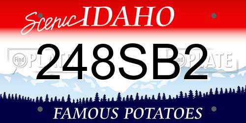248SB2 Idaho License Plate