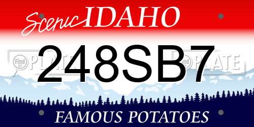 248SB7 Idaho License Plate