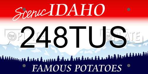 248TUS Idaho License Plate