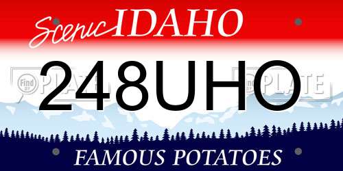 248UHO Idaho License Plate