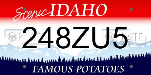 248ZU5 Idaho License Plate