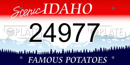 24977 Idaho License Plate
