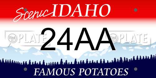 24AA Idaho License Plate