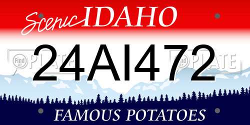 24AI472 Idaho License Plate