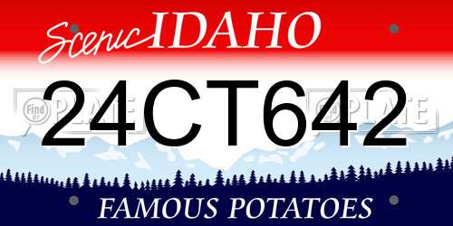 24CT642 Idaho License Plate