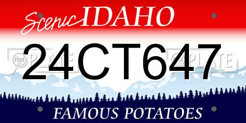 24CT647 Idaho License Plate