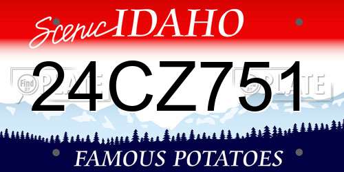 24CZ751 Idaho License Plate