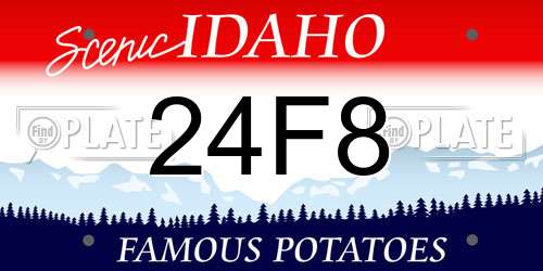 24F8 Idaho License Plate
