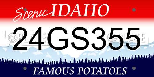 24GS355 Idaho License Plate