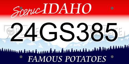 24GS385 Idaho License Plate