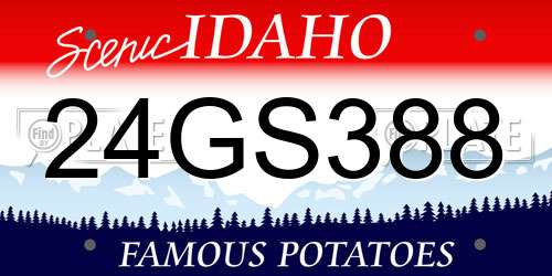 24GS388 Idaho License Plate