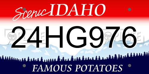 24HG976 Idaho License Plate