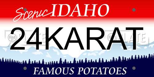 24KARAT Idaho License Plate