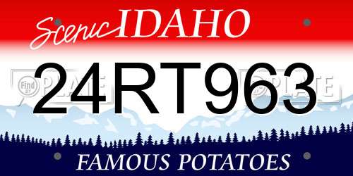 24RT963 Idaho License Plate