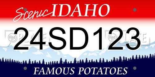 24SD123 Idaho License Plate