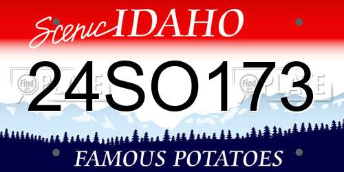 24SO173 Idaho License Plate