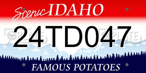 24TD047 Idaho License Plate
