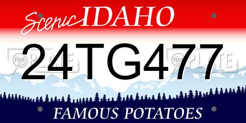 24TG477 Idaho License Plate