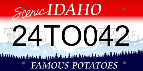 24TO042 Idaho License Plate
