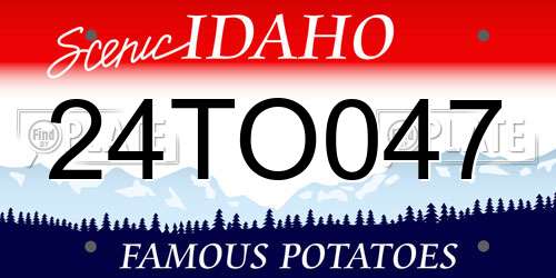 24TO047 Idaho License Plate
