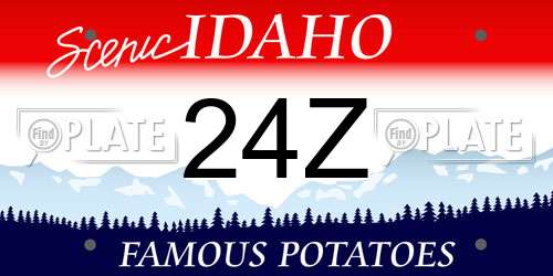 24Z Idaho License Plate