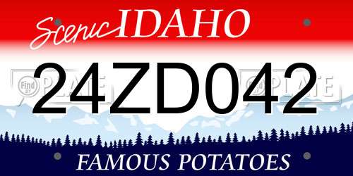 24ZD042 Idaho License Plate