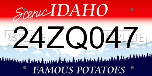 24ZQ047 Idaho License Plate