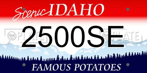 2500SE Idaho License Plate