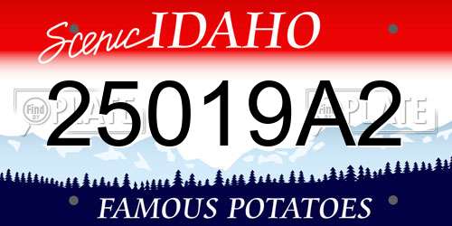 25019A2 Idaho License Plate