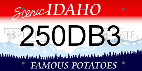 250DB3 Idaho License Plate