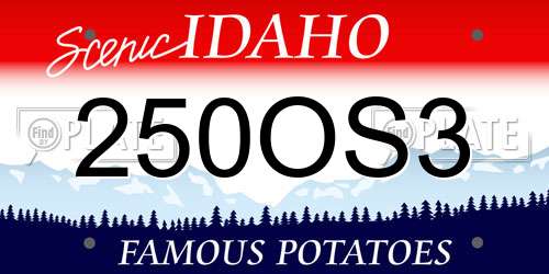 250OS3 Idaho License Plate