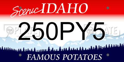 250PY5 Idaho License Plate
