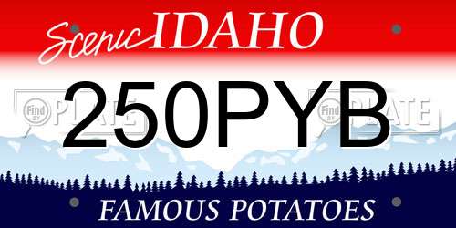 250PYB Idaho License Plate