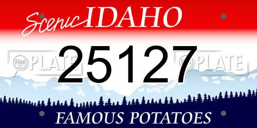 25127 Idaho License Plate