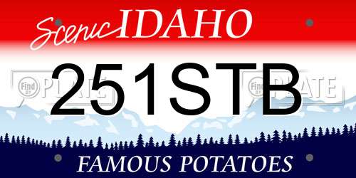 251STB Idaho License Plate