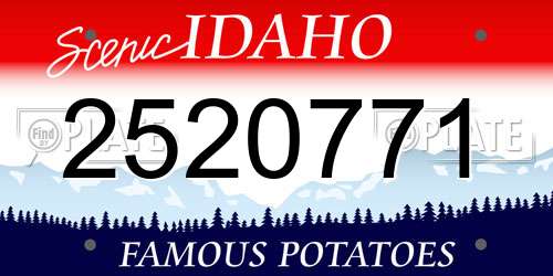 2520771 Idaho License Plate