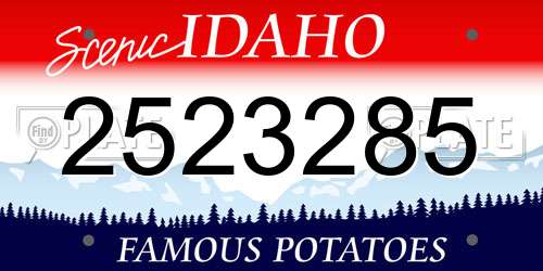 2523285 Idaho License Plate