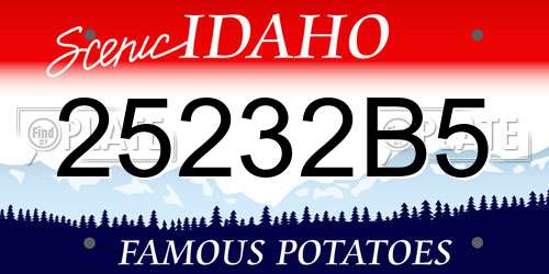 25232B5 Idaho License Plate