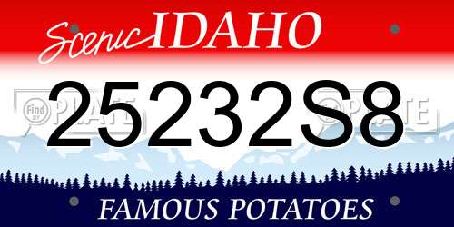 25232S8 Idaho License Plate